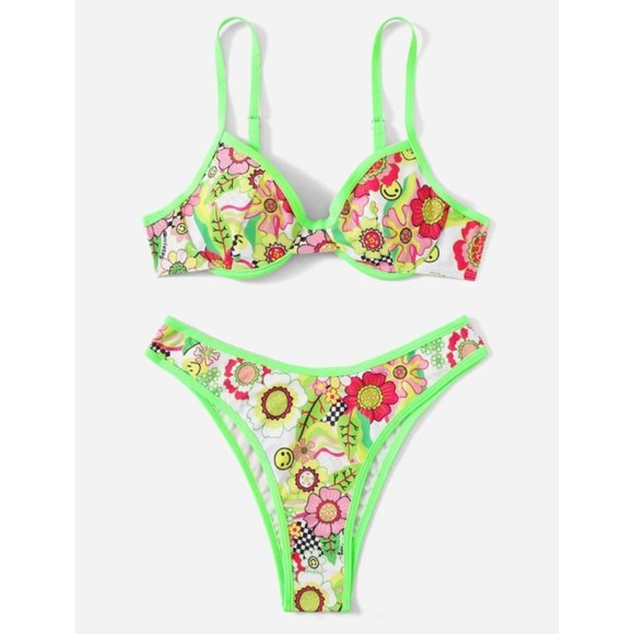 Push Up Bikini Swimsuit in Floral Print Medium - Picture 5 of 6